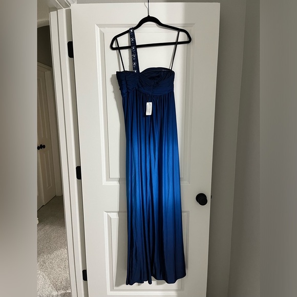 Women's Formal Dress & Hand Bag - Bellissima & Aldo - Multi-Colored Blue - Picture 2 of 4